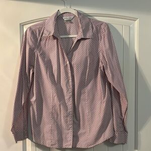 Christopher & Banks Red and White Geometric Shirt